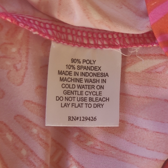La Mer Luxe Pink & White Abstract Print Resort Dress - Size L - Picture 6 of 6